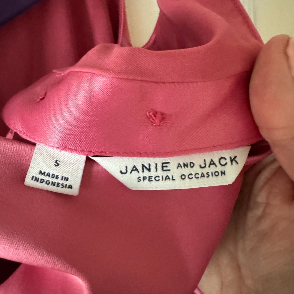 Janie and Jack pink formal dress, size 5